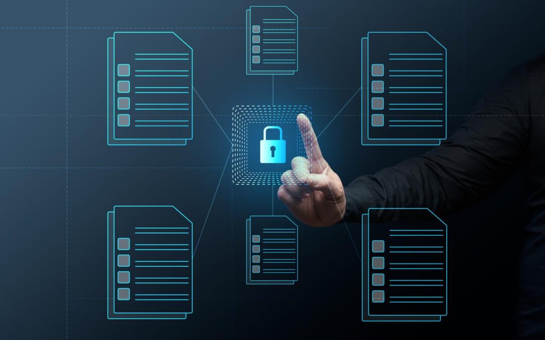 Data privacy. Protection of personal data and corporate document management system. Software for security, search and management of corporate files